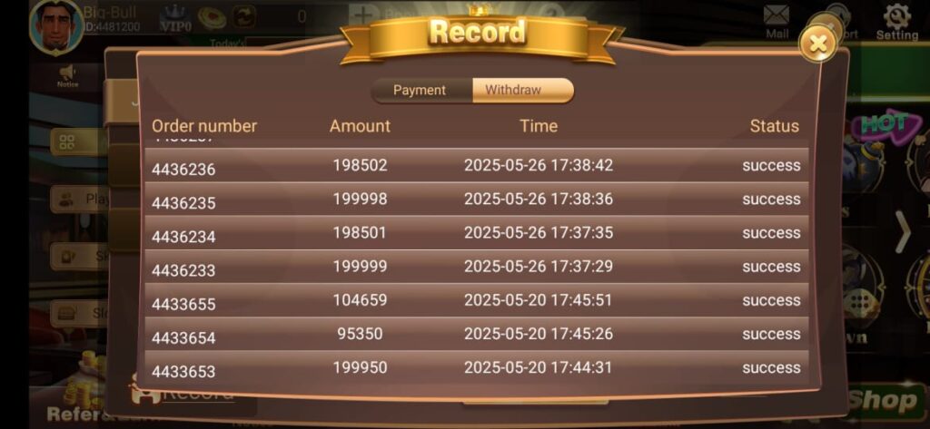 Teen Patti Ludo Dragon Withdraw Proof