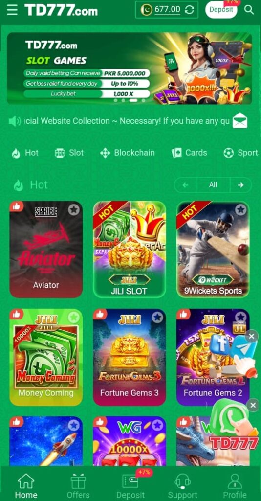 TD777 Game Layout