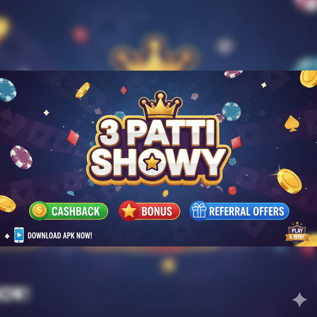 3 Patti Showy APK – Cashback, Bonus & Referral Offers