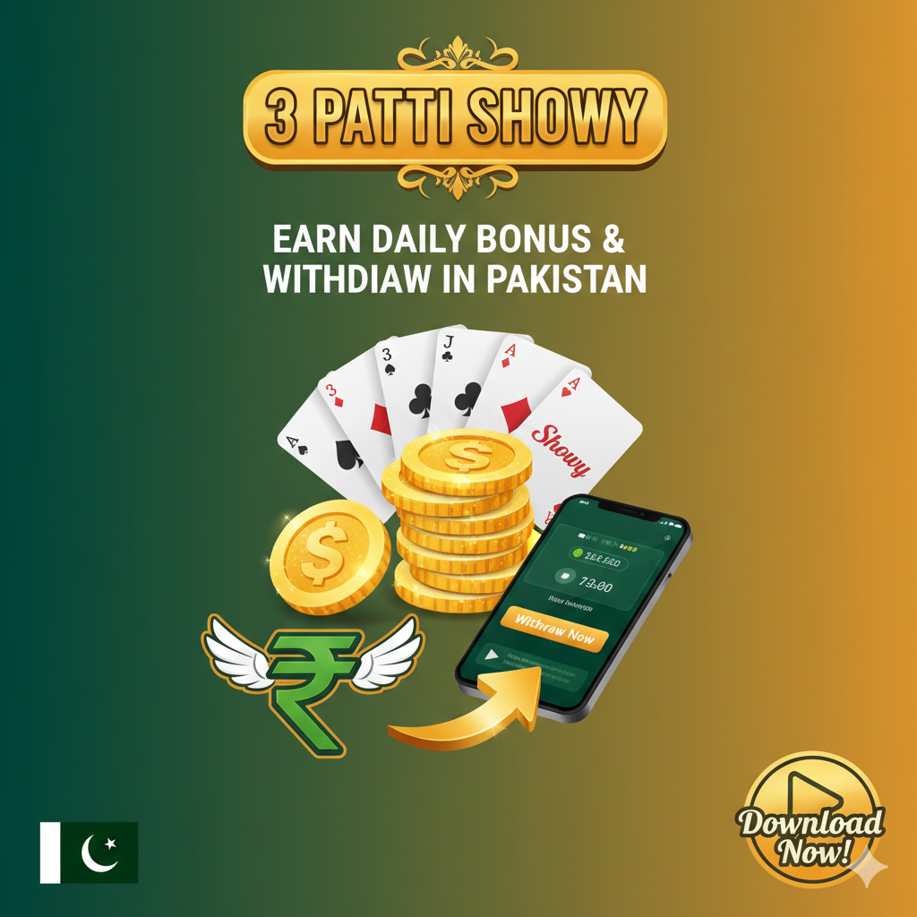 3 Patti Showy – Earn Daily Bonus & Withdraw in Pakistan